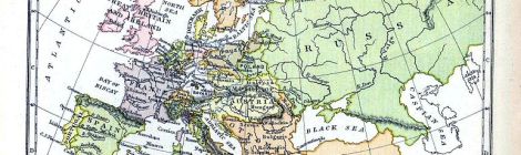 Map of Western Europe in 1815.